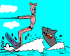 Gif animé ski nautique